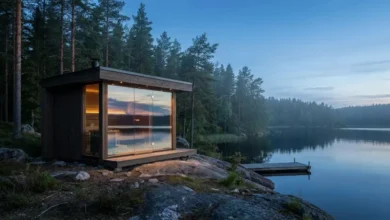 Running an Outdoor Sauna Through a Cold Winter in a Small Yard